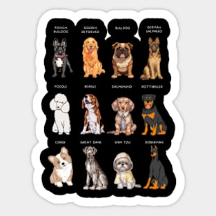 dog breeds Sticker